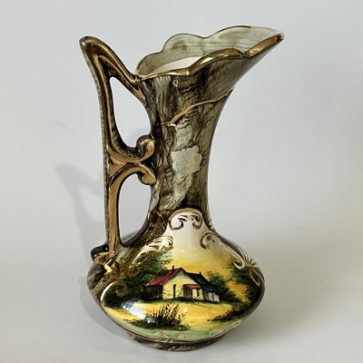 Belgium Castel Ewer Vase Hand Painted Peintmain BH