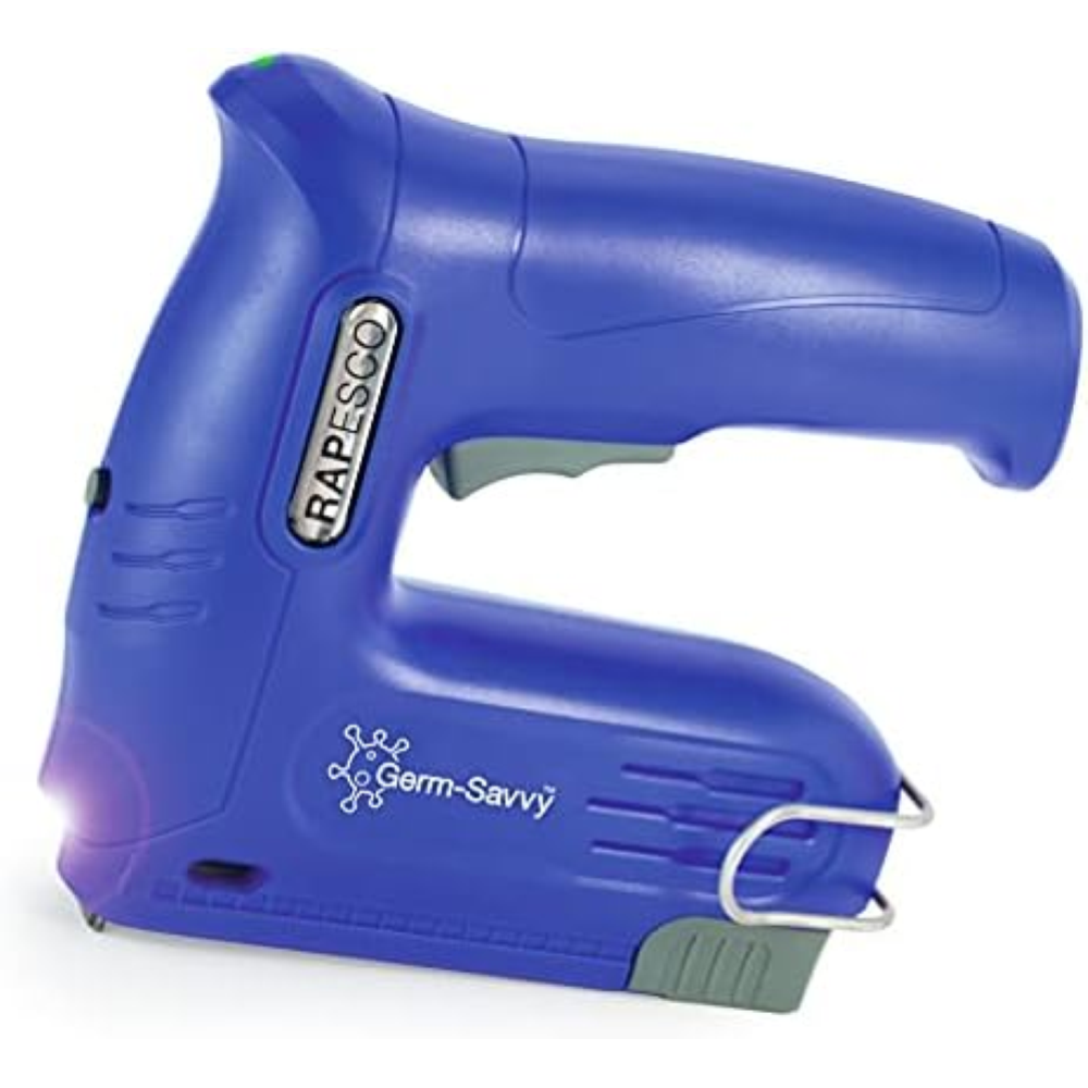 Rapesco 1634 Germ-Savvy Antibatterico, T12-USB Graffatrice Elettrica Cordless co