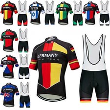 2024 Countries Radsport Team Trikot und Trägerhose Kurz Fahrradbekleidung Set