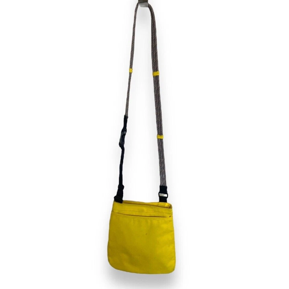 Kavu Keep Along Cross Body Bag Rope Swing Canvas Travel Yellow Adjustable Strap - Image 2 of 4