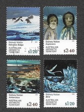 Australian Antarctic Territory Sidney Nolan used top right stamp short perf