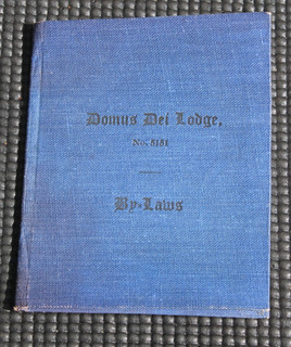 By Laws Domus Dei Lodge No. 5151 1944 Hardback Masonic Booklet