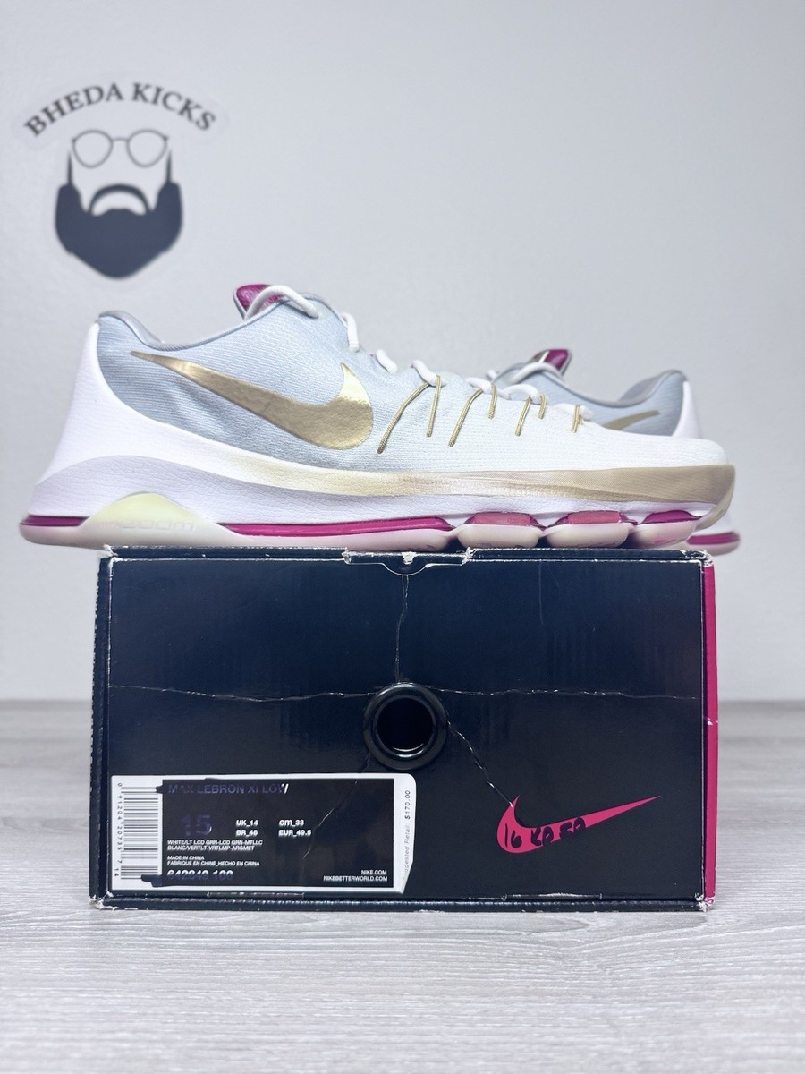 Size 16 - Nike KD 8 VIII ID By You Gray White Gold Red Black 
