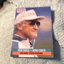 Pro Set 1991 Don Shula Head Coach Miami Dolphins #216 NFL Football Card