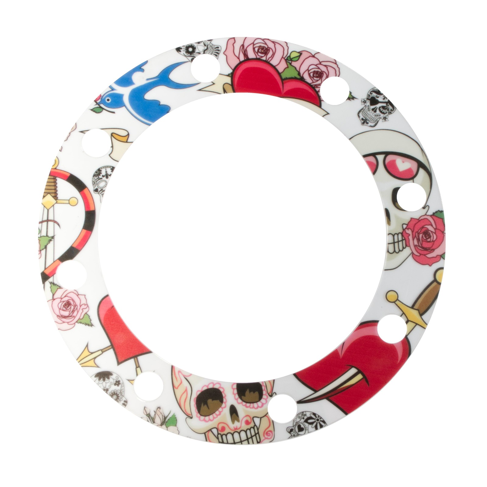 Т-образные тарелки с Т-образным кольцом для регулировки звука 14 Сахарный череп - Инструмент для игры на барабанах