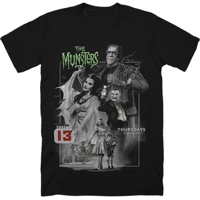 HOT The Munsters Black Cotton Shirt Full size S-5XL Unisex HS272
