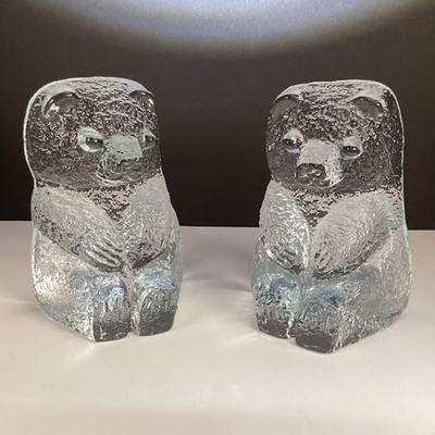 VTG BLENKO SITTING BEAR BOOKENDS By Don Sheppard 1975 Original Design MCM