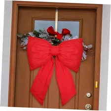 Gejoy Large Christmas Bow Decorations 24 x 16 Inch Door Hanging Giant Red Bows 