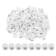 300 Pcs Clothes Hanger Marker 3XL Fit Rod Garment Size Tag White