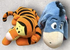 Vintage 2003/2001 Mattel Disney Eeyore Tigger Stuffed Jumbo 22 Plush x2