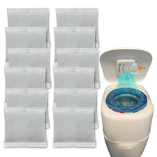 12 Pack Diaper Pail Carbon Filters for Playtex Diaper Genie Complete and Express