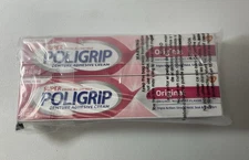 Lot Of 2 Super Poligrip Original Denture Adhesive Cream, 2.4 oz Each Exp 12/2025