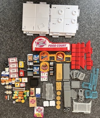 Zuru Mini Brands Food Court UNASSEMBLED & Fast Food Accessories Lot 100 Pieces