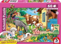 Bauernhof Tiere Puzzle 60 Teile Schmidt Spiele Graspappe Kinderpuzzle 56574