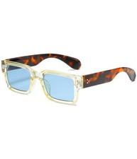 Square Frame Sunglasses for Women Men Trendy Chunky Rectangle Sun Glasses Bla...