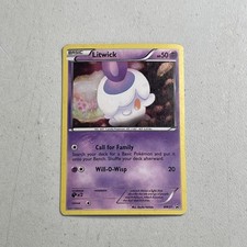 Pokemon TCG 2011 Black & White Black Star Promo Card -- Litwick BW27 Holo