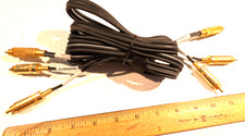 VIDEO/AUDIO CABLES Gold-Plated 6 ft, High-Quality, MALE PLUGS