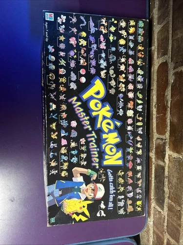Pokemon Master Trainer Board Game 1999 Nintendo Complete in Box Vintage 90s