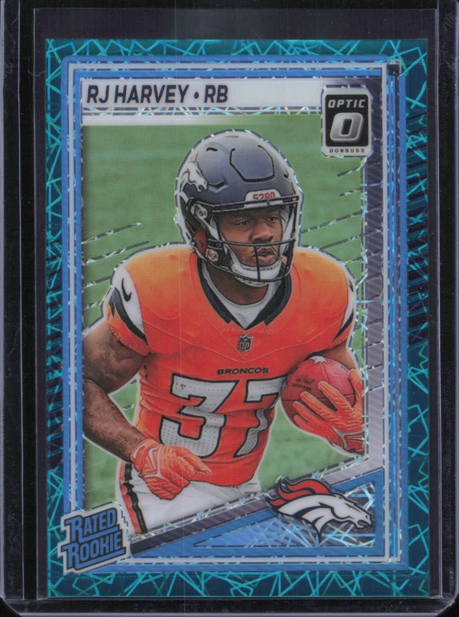 2025 Donruss Optic #208 RJ Harvey Teal Velocity