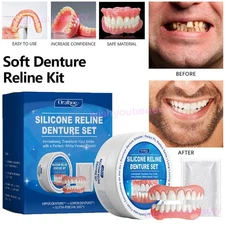 Silicone Reline Kit Denture Set Soft Silicone Denture False Teeth for Women Men