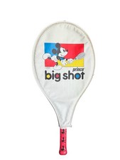 Mickey Mouse Disney Prince Big Shot Tennis Racket w Cover Tag Rare VTG 80s HTF