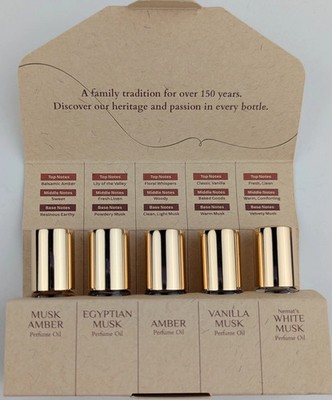 Nemat Perfume Oil Discovery Set 5 x2.5ml/0.85floz Rollerball Minis: Amber & More