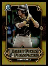 Ethan Salas 2023 Bowman Draft #DPP-12 Draft Picks & Prospects Gold #18/50