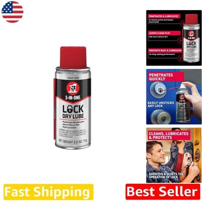Valuable 12pk Lock Dry Lube 2.5oz - Clear, Fast Dry, Anti-Corrosion Formula