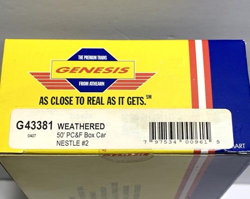 Athearn Genesis G43381 Weathered 50' PC&F Box Car Nestle #2 TNCX #43131 - Picture 6 of 9