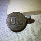 Antique Civil War Era U.S. Metal Bridle Rosette With Bullet