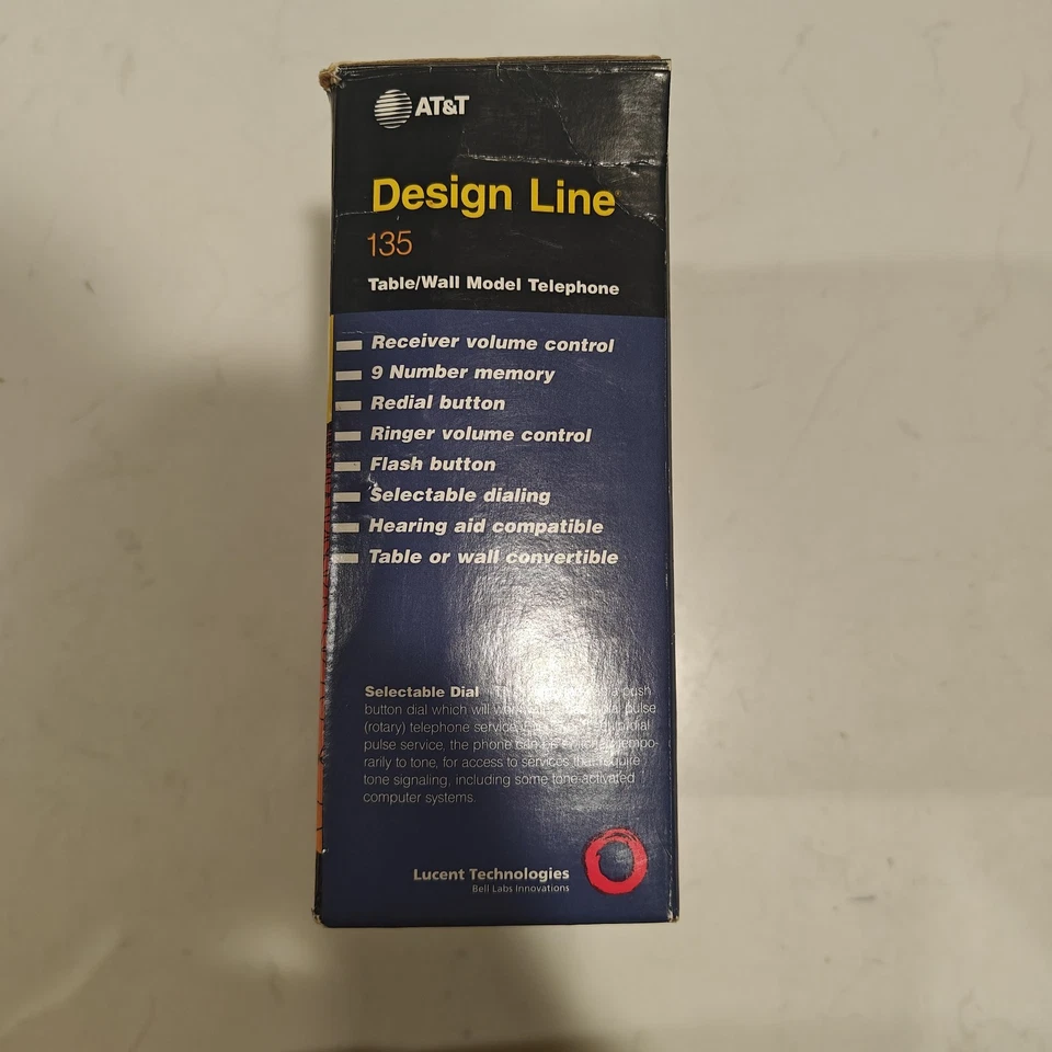 Teléfono AT&T Design Line 135 verde con cable con caja y manual fijo no probado Foto 4 de 4