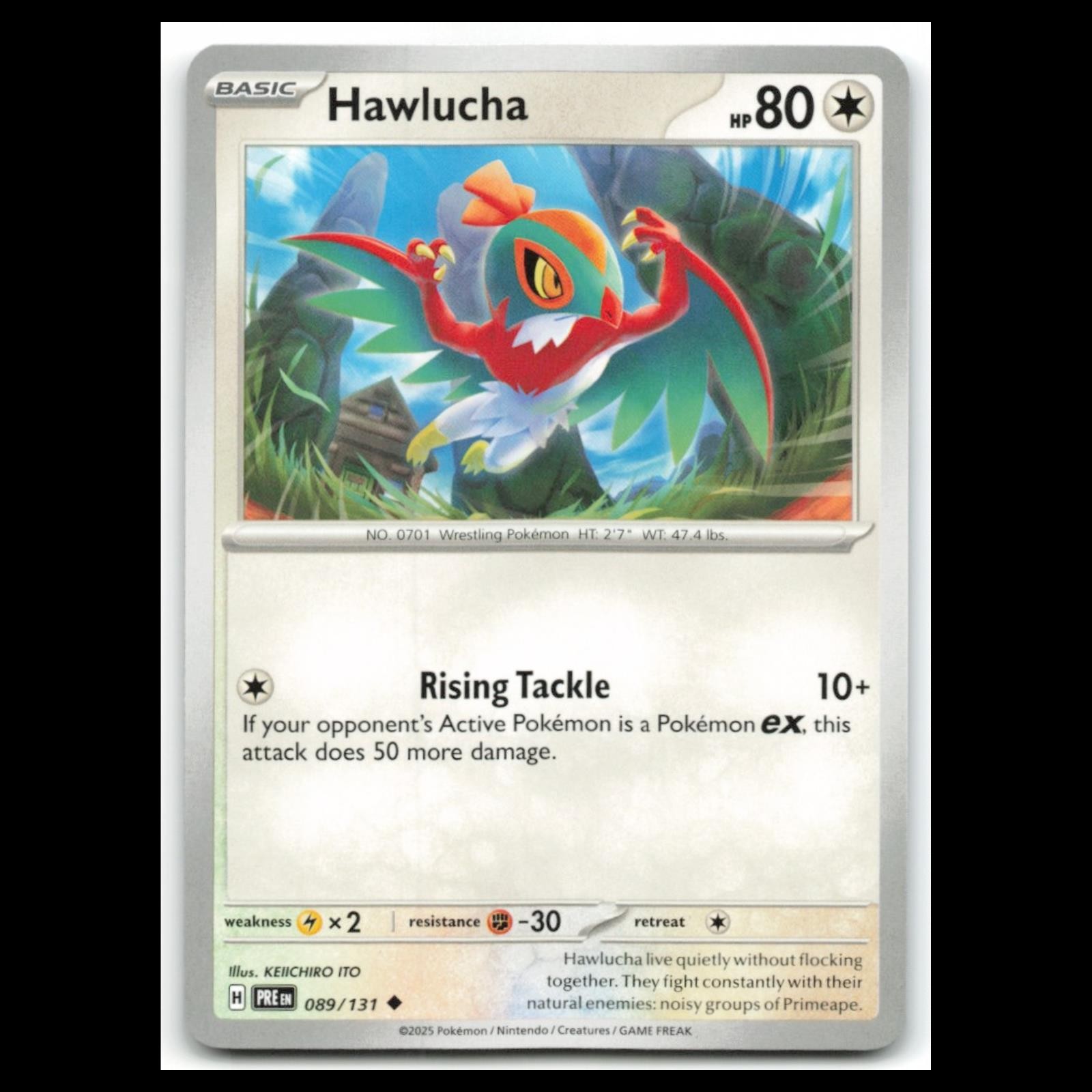 Hawlucha #89 2025 Scarlet - Violet Series - Prismatic Evolutions Uncommon Card