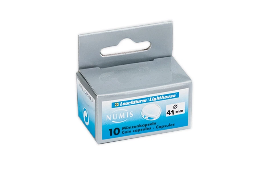 [41 mm] Leuchtturm Münzkapseln im 10er Pack