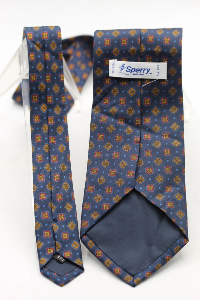cravatta used tie abbigliamento uomo vintage seta sperry marine all silk moda - Imagen 3 de 4