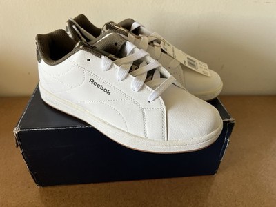 Reebok Royal Complete CLN 2  White/Army Green  Kid s Tennis Shoes | Size 5.5 NEW