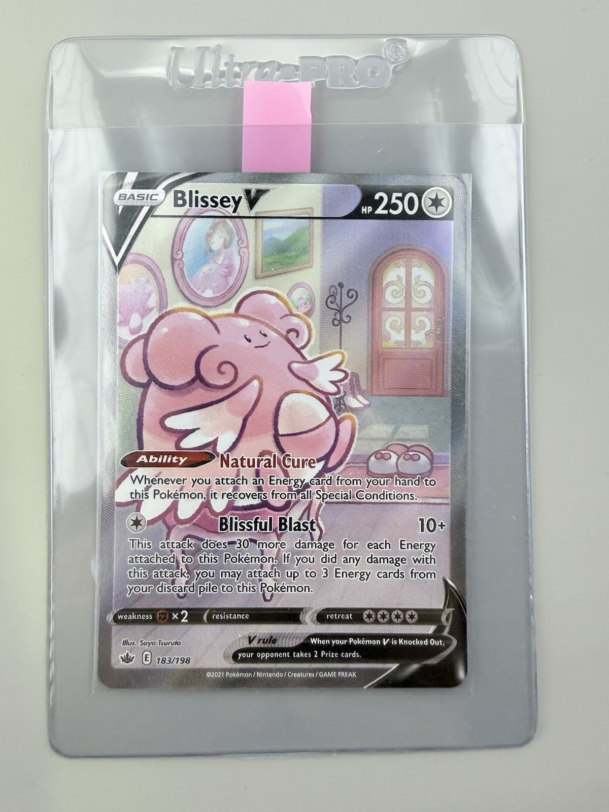 Blissey V (Alternate Full Art) SWSH06: Chilling Reign 183/198 Holo NM