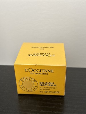 L'OCCITANE DELICIOUS MULTI-BALM - 010 BRILLIANT MANDARIN - 0.28 OZ/8 G IN BOX
