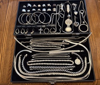 925 Sterling Silver Jewelry Lot (591 Grams) Wearable Vintage to Modern