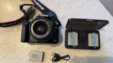 Canon EOS Rebel XSi 450D DSLR Camera EF 35-80mm Lens 2 Batteries Charger
