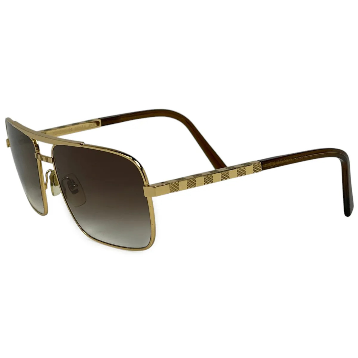 Louis Vuitton Attitude Damier Gradient Sunglasses in Metal Acetate Men's Eyewear thumbnail 12