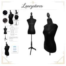 Adjustable Black Female Dress Form Mannequin with Tripod Stand for Dress  Jewel