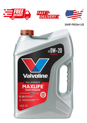 Valvoline MaxLife Full Synthetic High Mileage 0W-20 Motor Oil 5 Quart