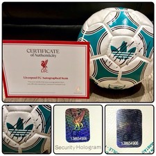 MO SALAH Official LFC Hologram Certificate #138654906 Liverpool Signed Ball