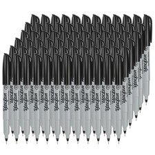 Permanent Markers Ultra Fine Tip, Bulk Pack Of 72 Count Black Permanent Marke...