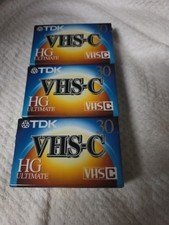 Lot Of 4 TDk VHs-c Ultimate 30 Camcorder Cassette Black Recording Tape