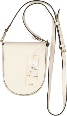 NEU !! ABRO Damen Leder Saddle Bag '' Flora ''  ivory Gr. ca. LxHxB 13x17x5,5cm