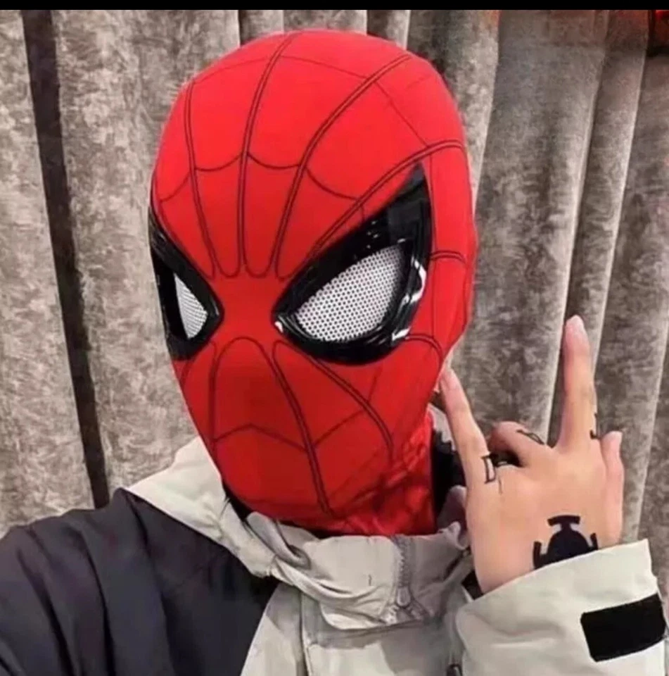 Spider Man Mask Moving Arachno Eyes Remote Ring Control Gift Brand New perfect - Image 2 of 4