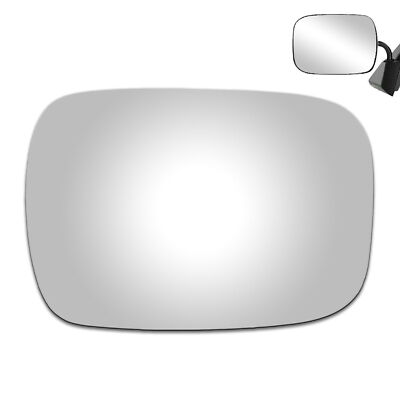 Tow Mirror Glass Replace For 1987-1991 GMC R2500 Suburban LH Side Flat+Adhesive