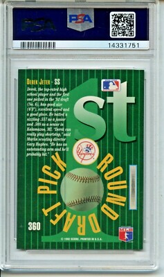 1993 Score Select #360 Derek Jeter Rookie Card PSA 10 Gem Mint New