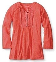 Bluse Henley Von Eddie Bauer - Koralle Gr. Xs (32) Neu